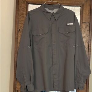 Habit mens Gray Long Sleeve Button-down Shirt